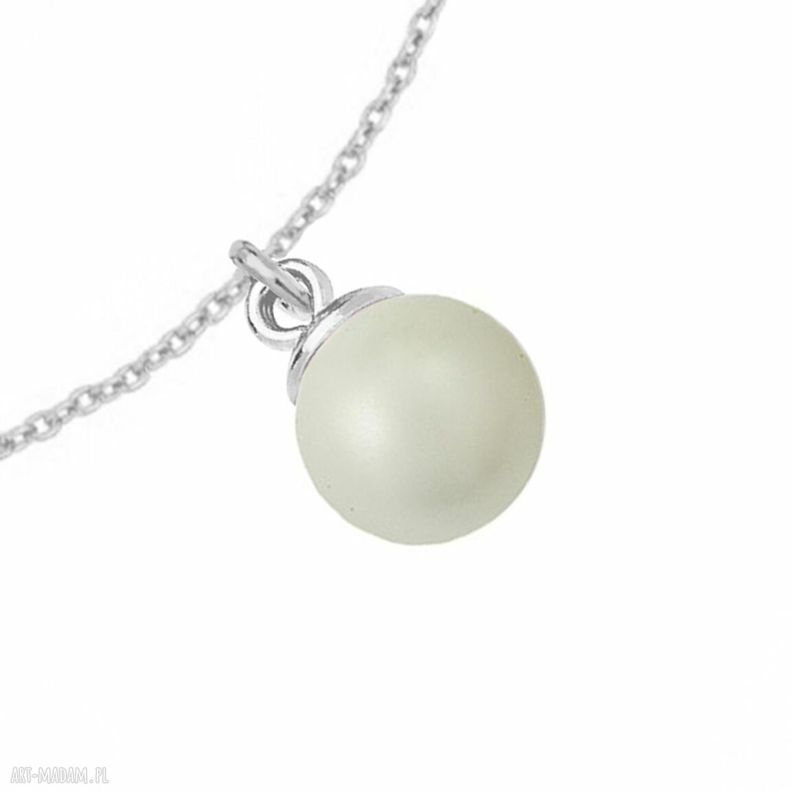 bransoletki: Srebrna bransoletka z szarą perłą SWAROVSKI® CRYSTAL Ręcznie wykonane