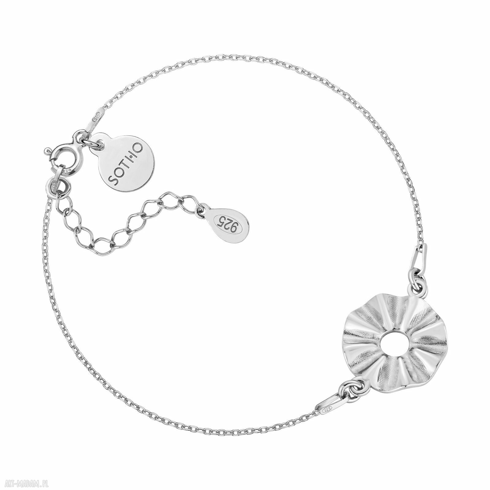 Srebrna bransoletka wachlarzem srebro wachlarz delikatna