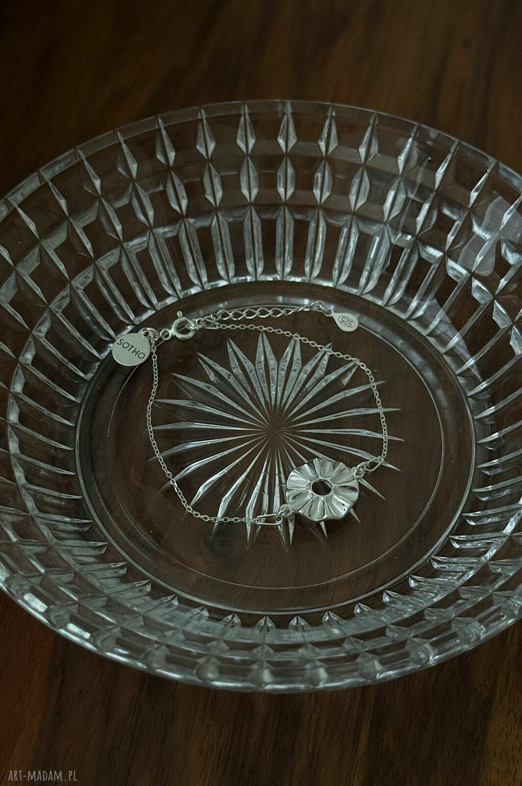 bransoletki: Srebrna bransoletka z wachlarzem Autorskie