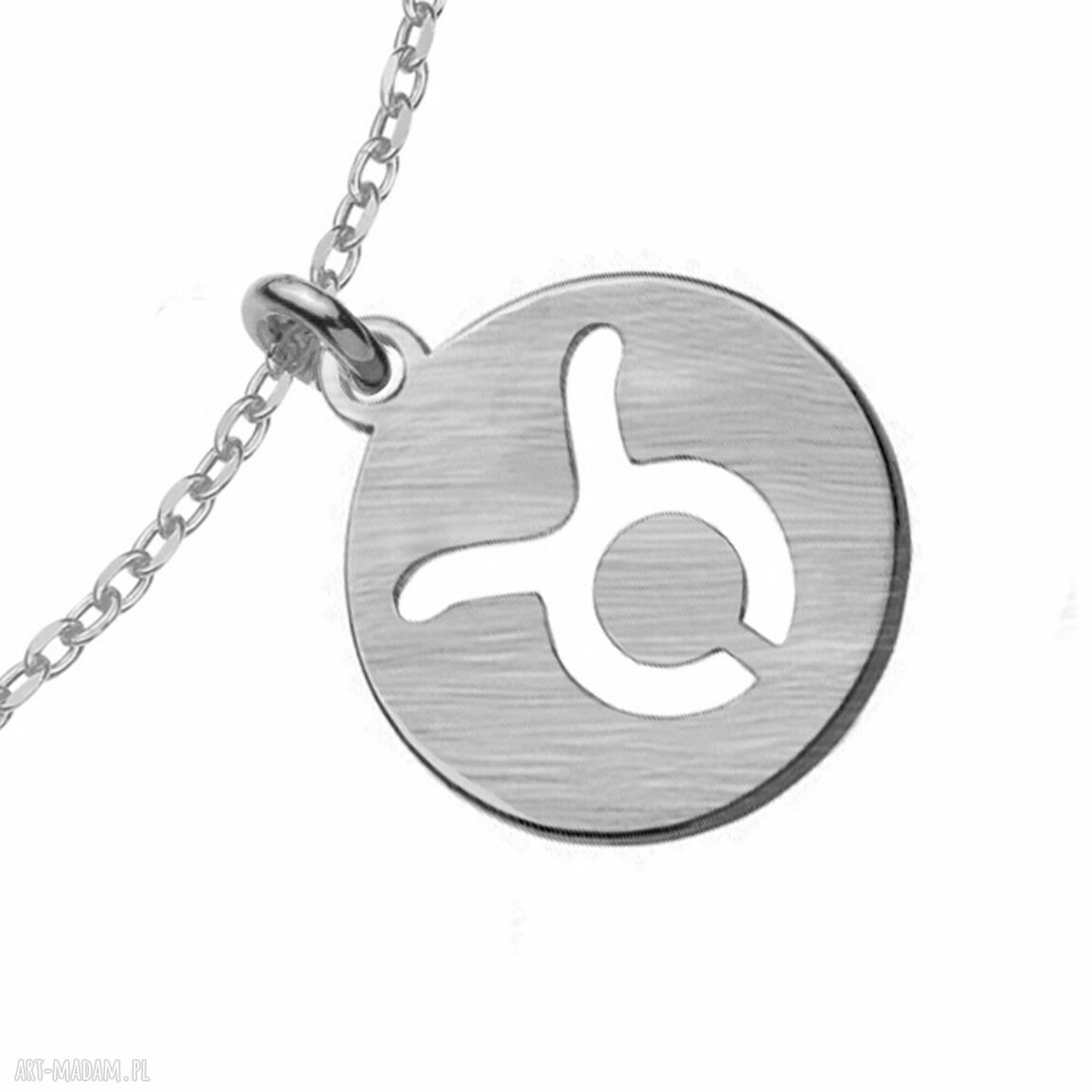 bransoletki: Srebrna matowa bransoletka z zodiakiem Byka Ręczne wykonanie
