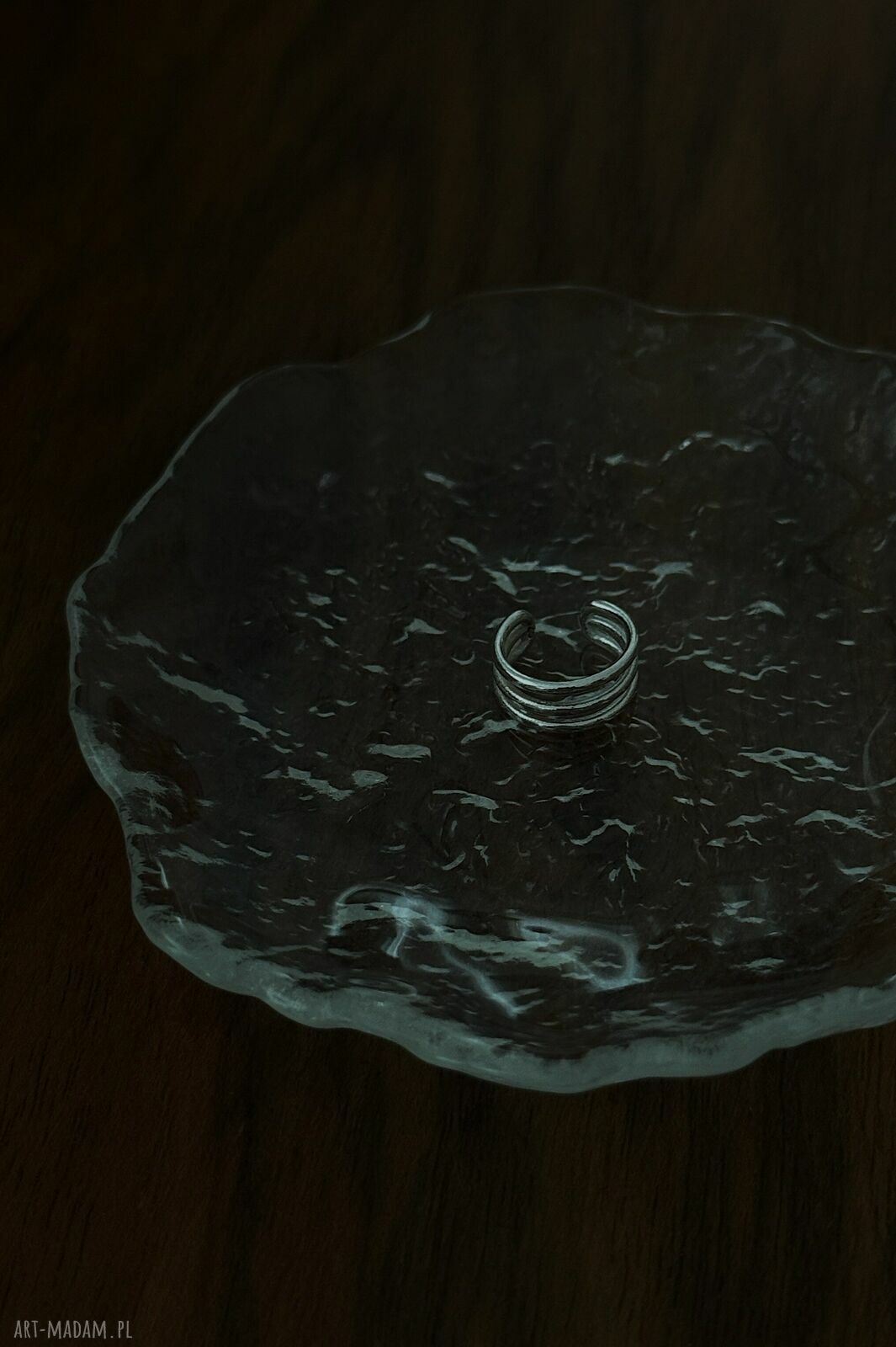 kolczyki: Srebrna potrójna nausznica Hand Made