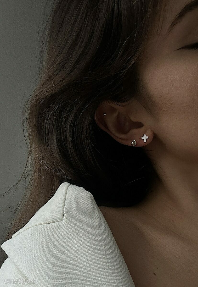 kolczyki: srebrne kolczyki gwiazdki handmade