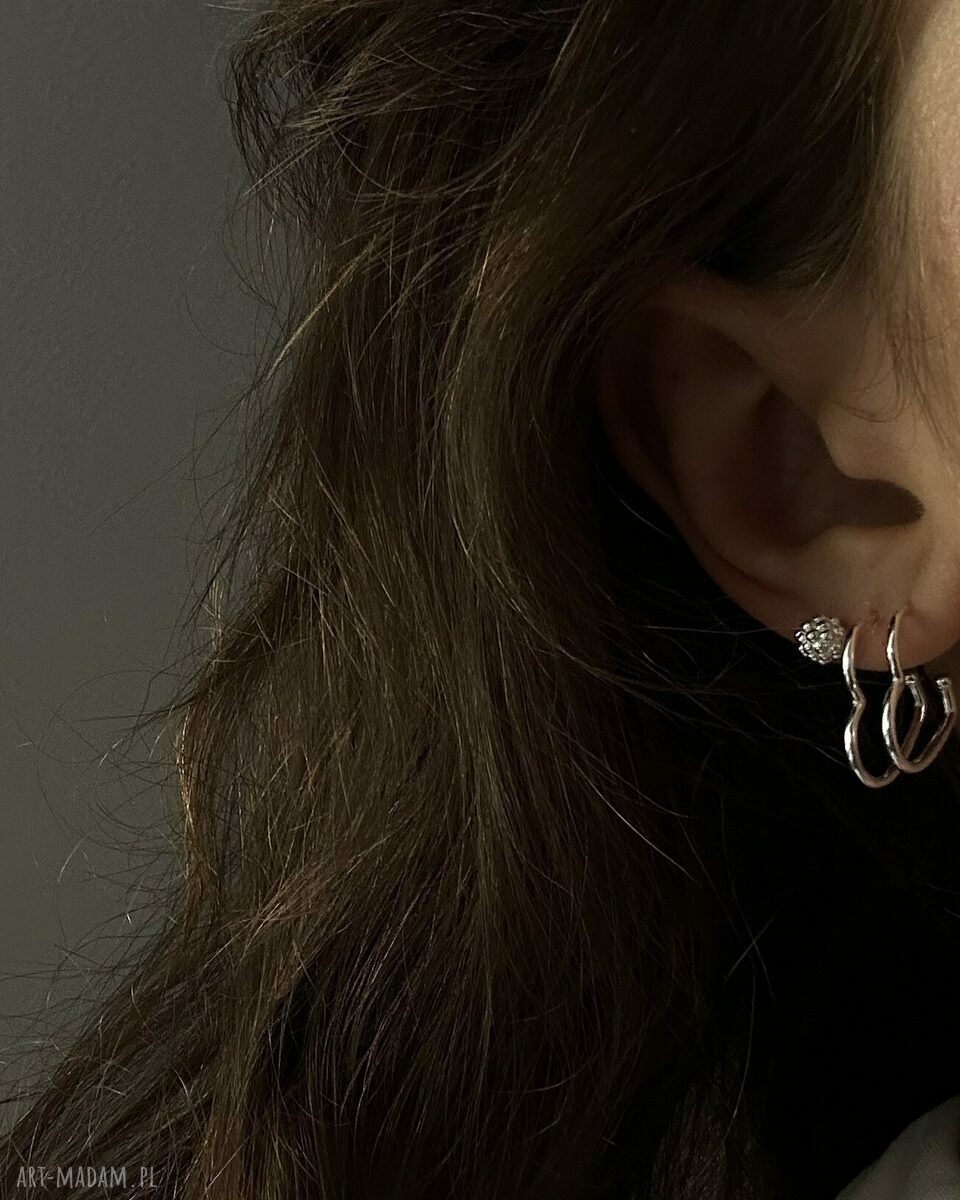 kolczyki: Srebrne kolczyki kuleczki autorskie