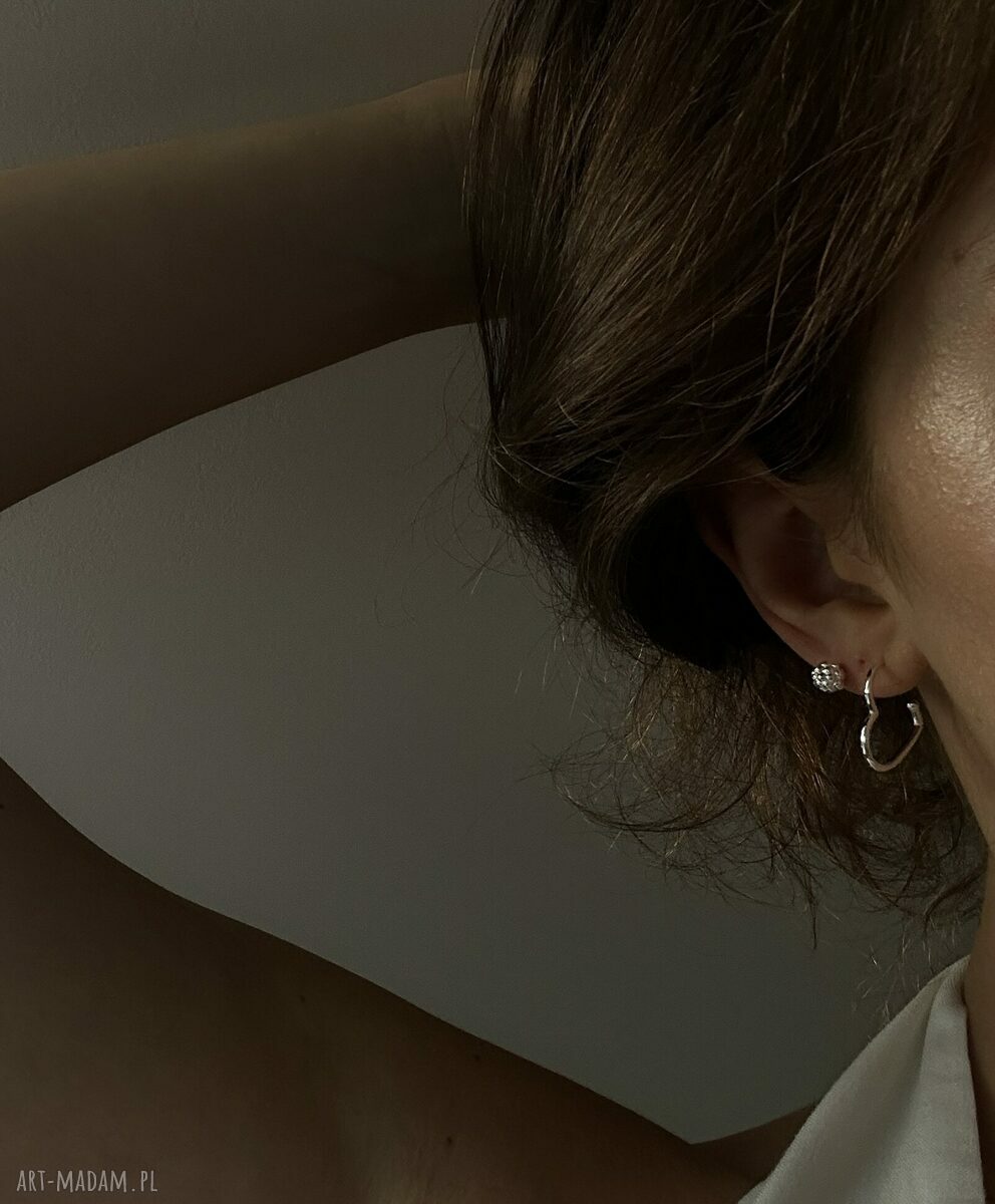 kolczyki: Srebrne kolczyki kuleczki autorskie