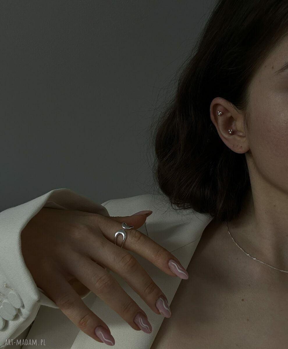 kolczyki: Srebrne kolczyki kulki ręcznie zrobione