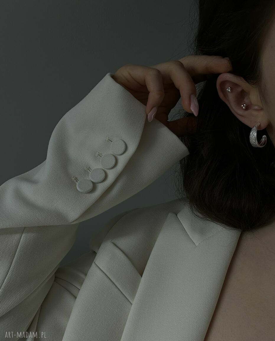 kolczyki: Srebrne kolczyki kulki ręcznie zrobione