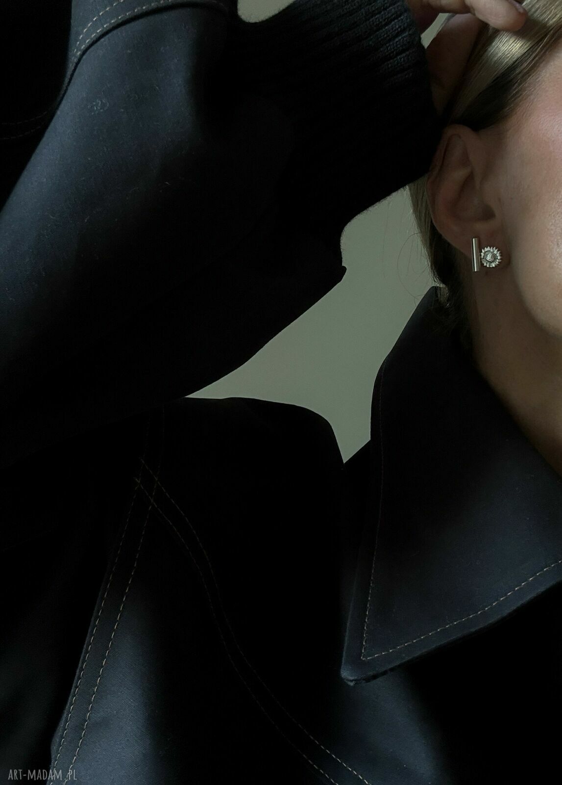 kolczyki: Srebrne kolczyki rurki HandMade