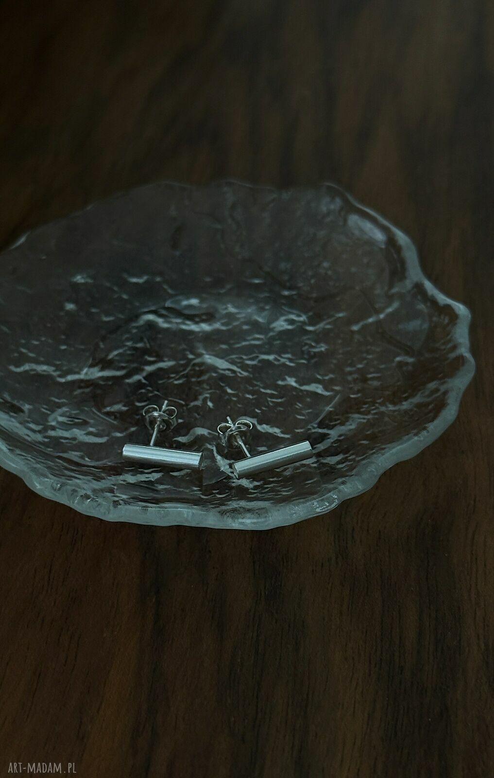 kolczyki: Srebrne kolczyki rurki HandMade