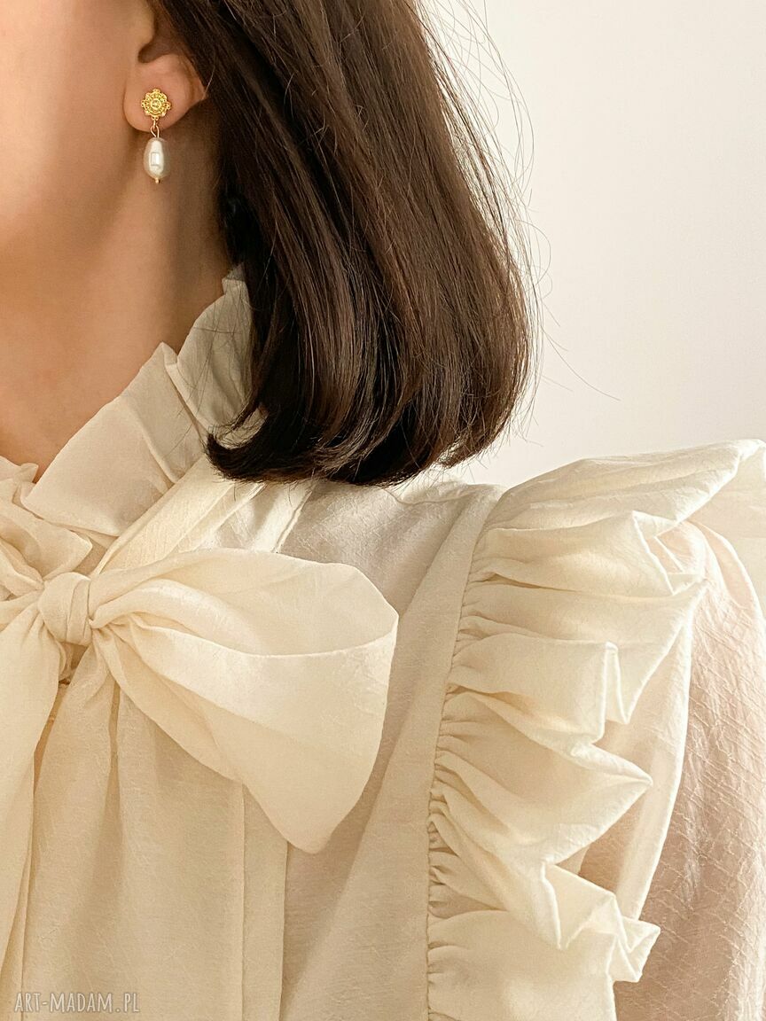 kolczyki: Srebrne kolczyki z perłami SWAROVSKI® CRYSTAL hand made