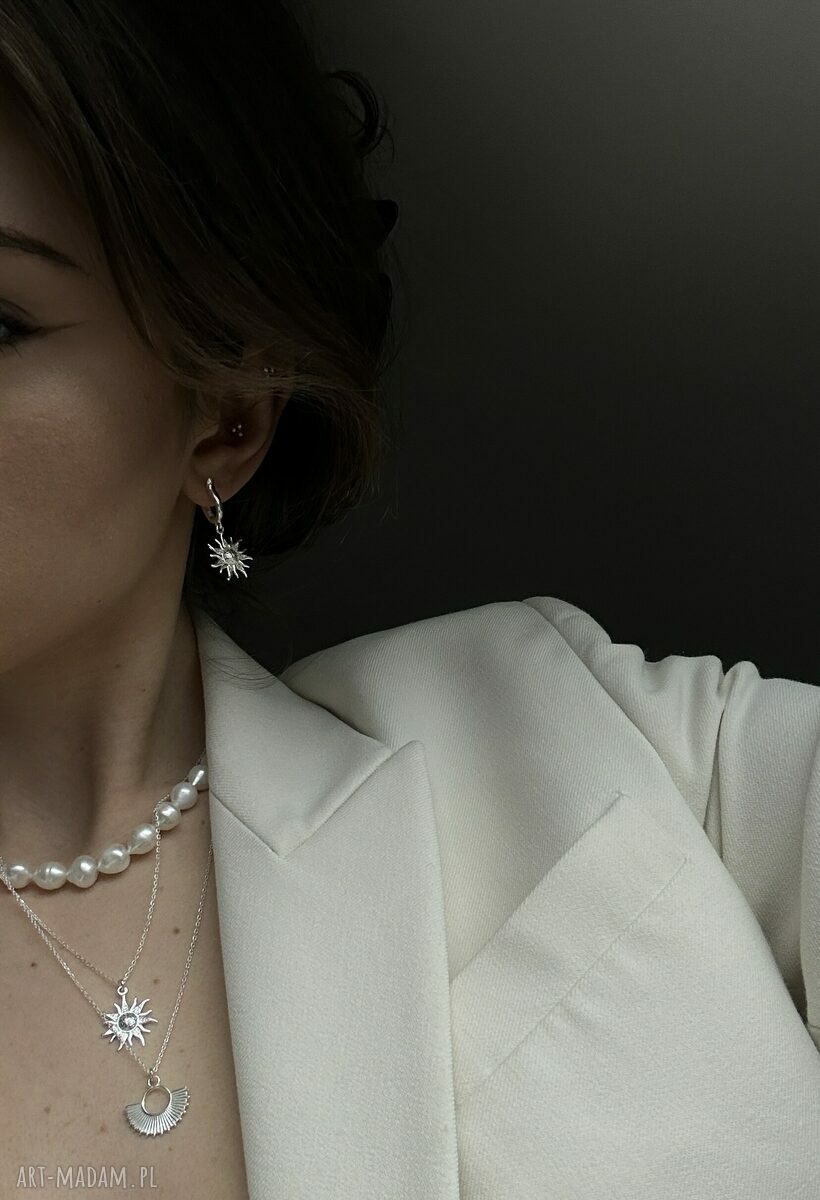 Srebrne kolczyki ze słoneczkami SOTHO 925 handmade
