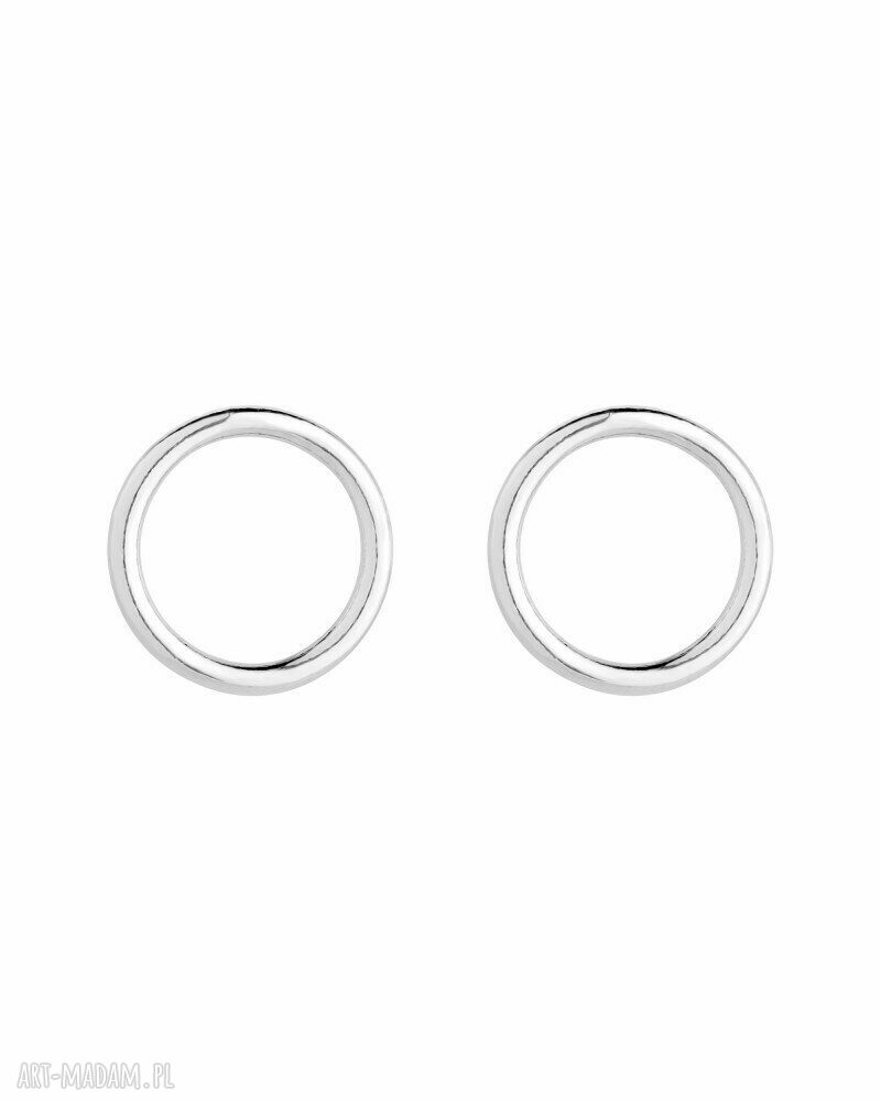 Srebrne kolczyki obręcze na sztyftach - srebro 925 (8 mm)