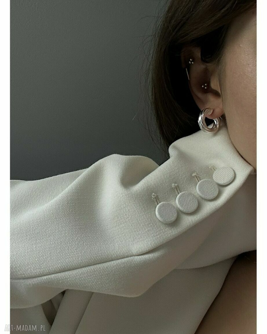 kolczyki: Srebrne masywne koła retro ręcznie zrobione