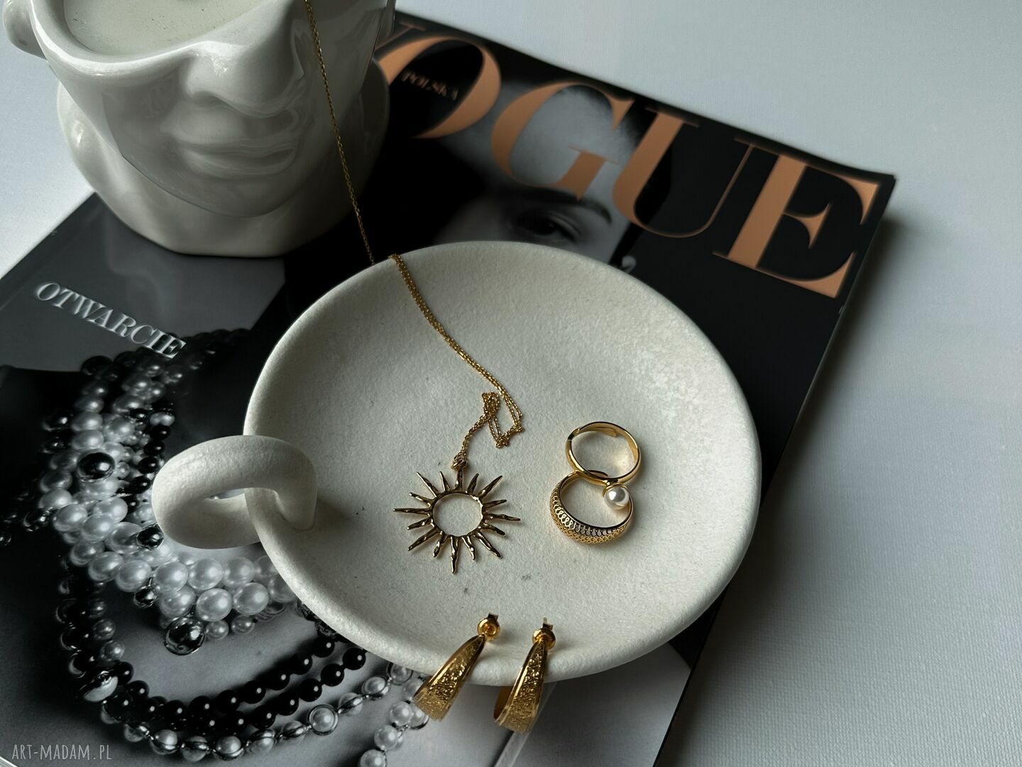 kolczyki: Srebrne masywne kolczyki półkola HandMade