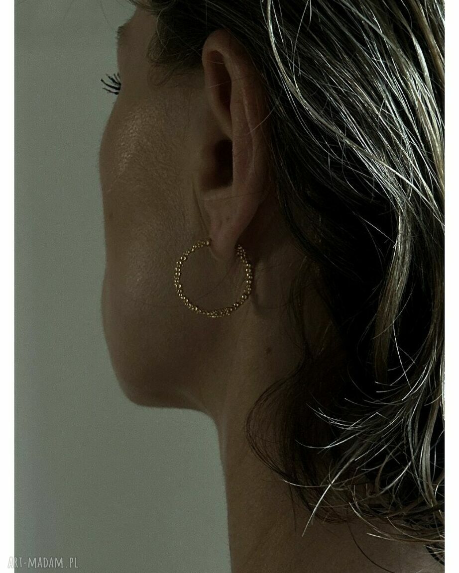 kolczyki: Srebrne ozdobne koła handmade