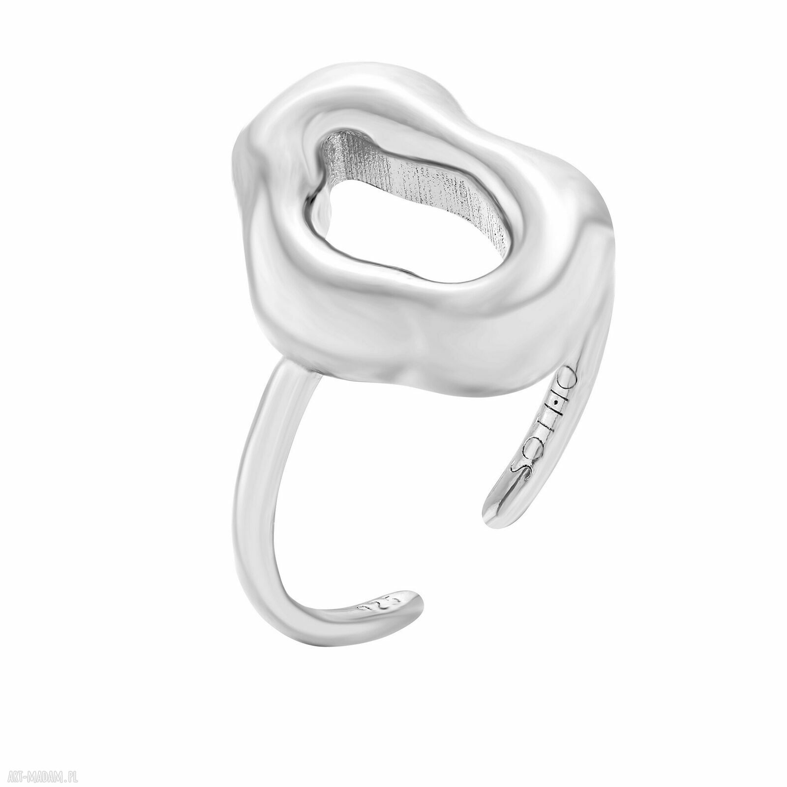 Srebrny balonowy pierścionek srebro elegancki