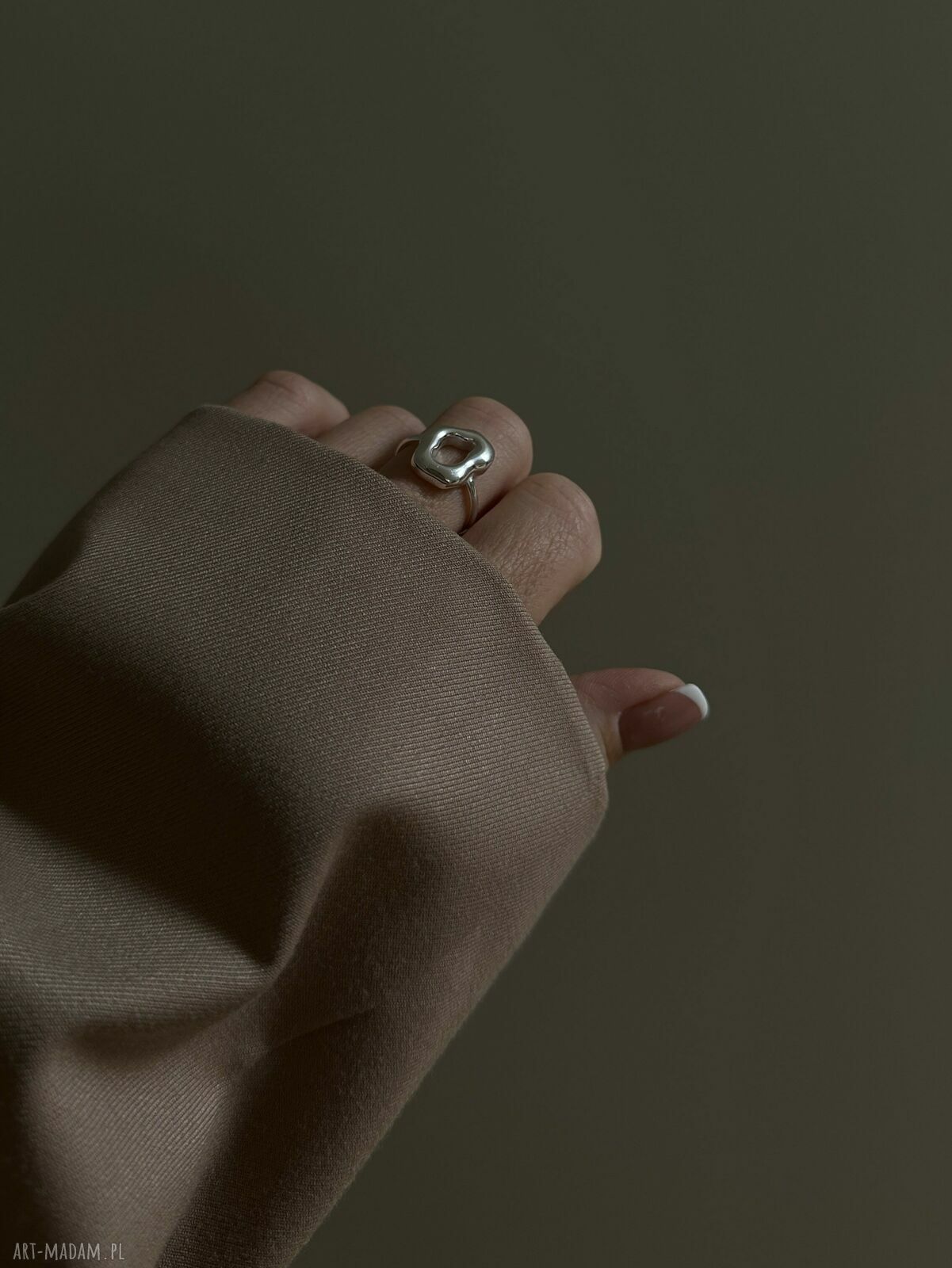 pierścionki: Srebrny balonowy pierścionek HandMade