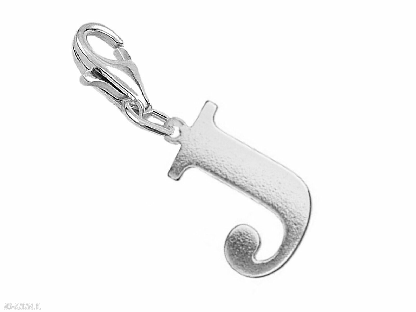 Srebrny charms zawieszka do bransoletki litera J