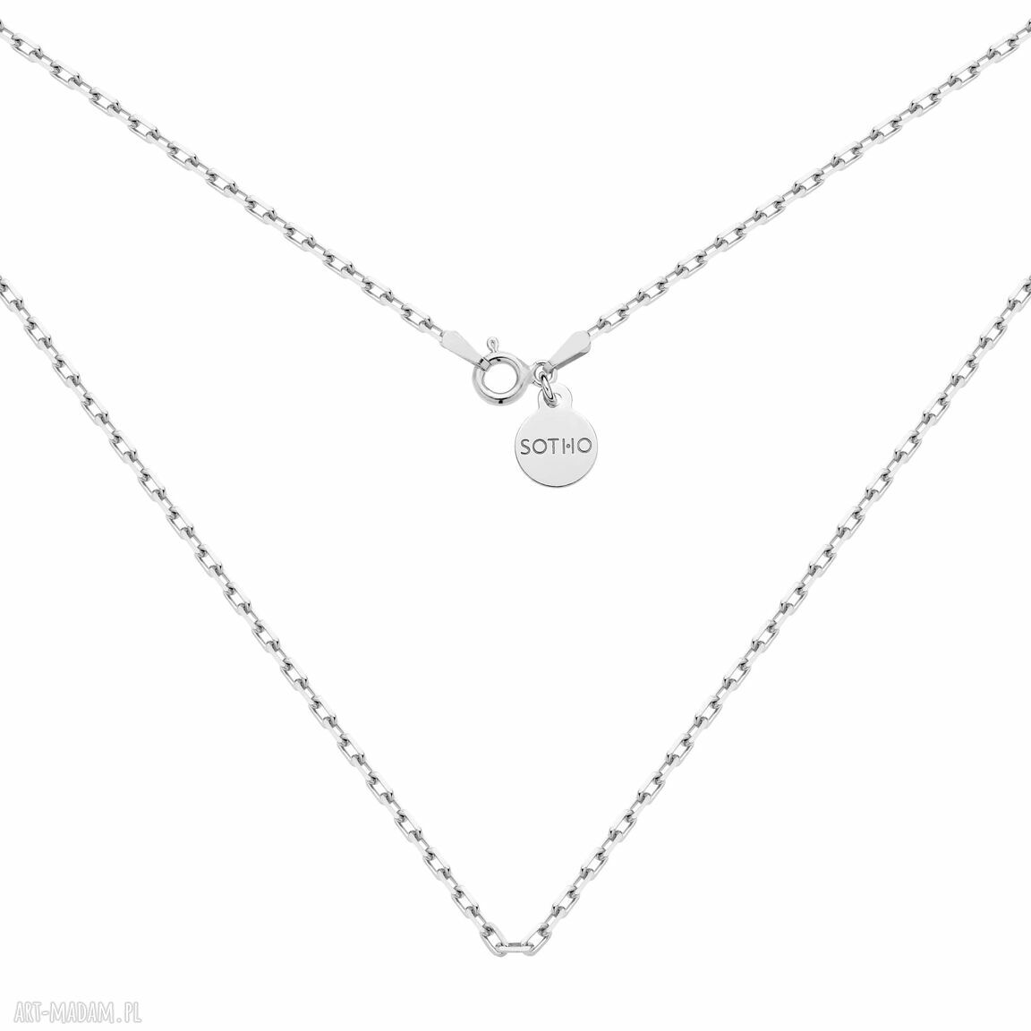 Srebrny masywny łańcuszek 925 naszyjnik modny łańcuch srebro
