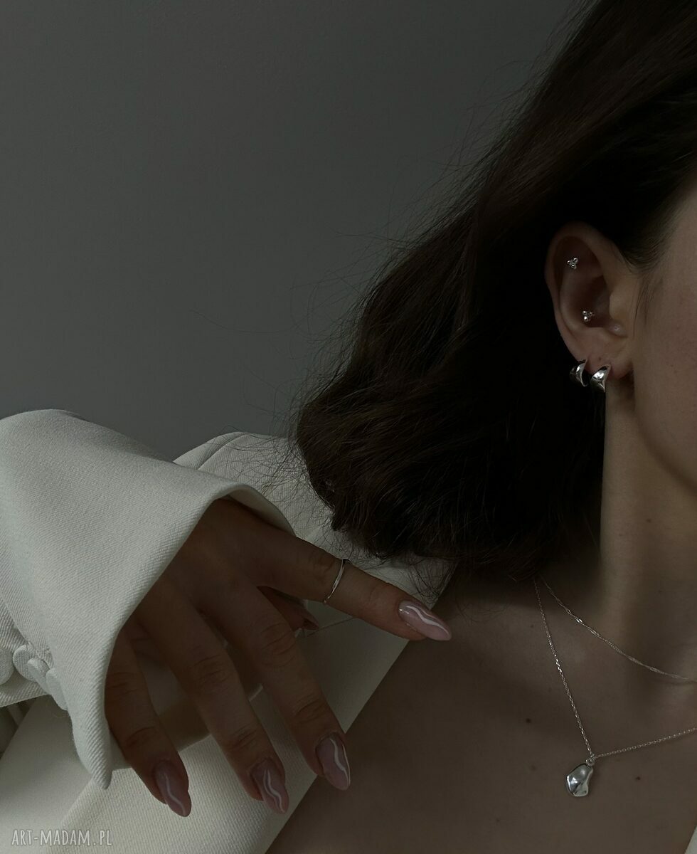 naszyjniki: Srebrny naszyjnik Singapore handmade