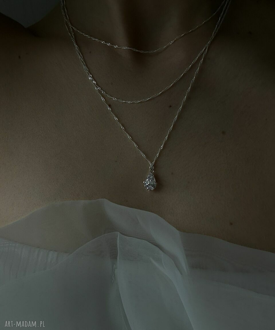 naszyjniki: Srebrny naszyjnik Singapore handmade