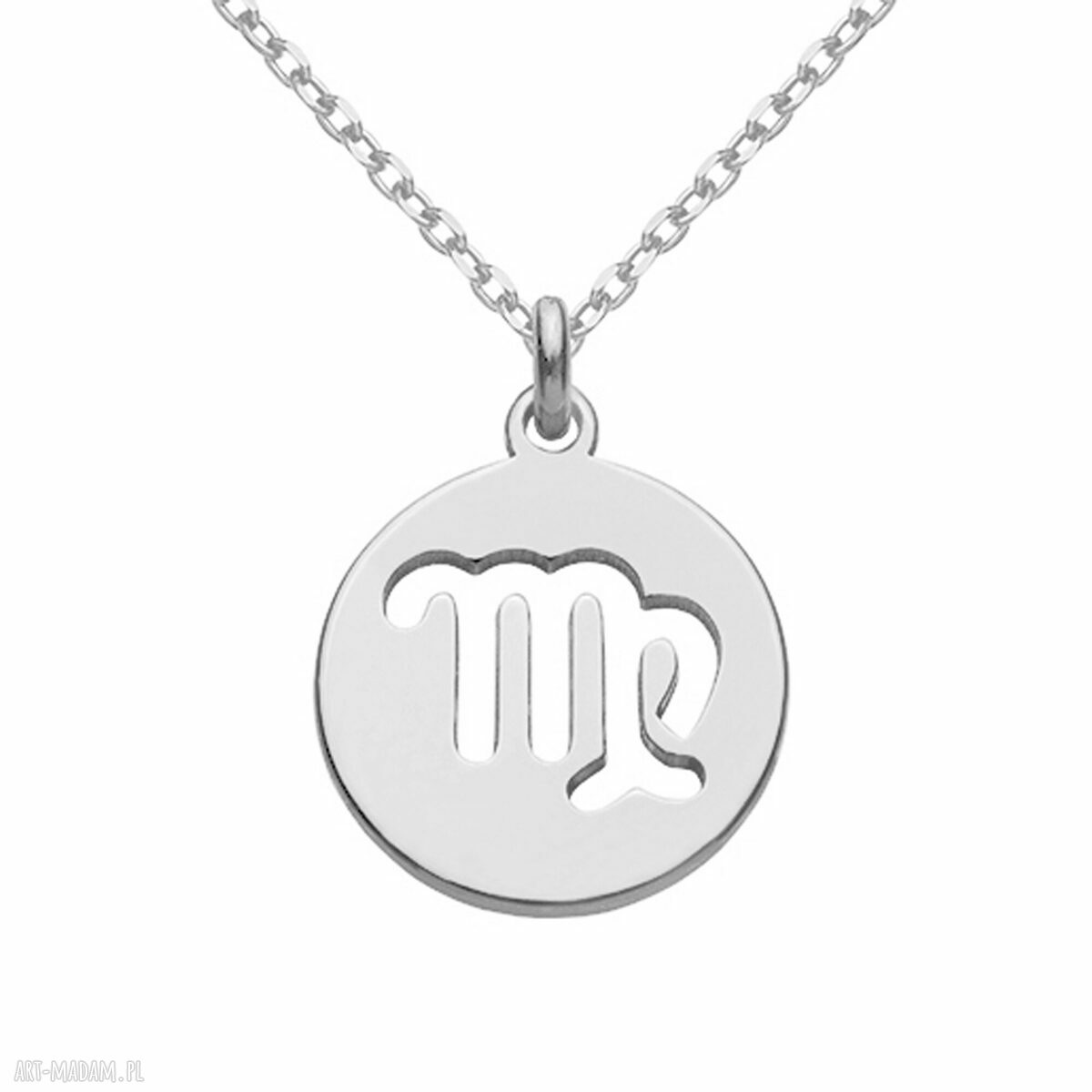 Srebrny naszyjnik ze znakiem zodiaku Panny
