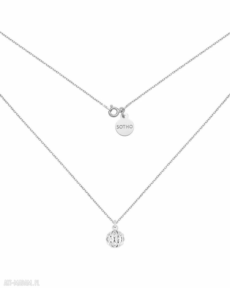 Srebrny naszyjnik bezbarwnymi kryształami kryształ crystal