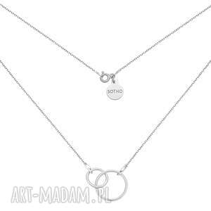 srebrny naszyjnik z dwoma kołami sotho