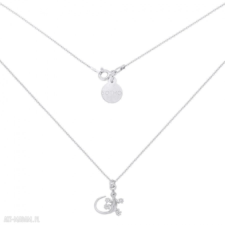 Srebrny naszyjnik srebro jaszczurka blogerski modowy