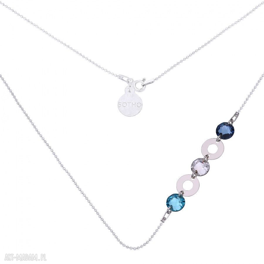 Srebrny naszyjnik karmami krysztaŁami swarovski® crystal srebro