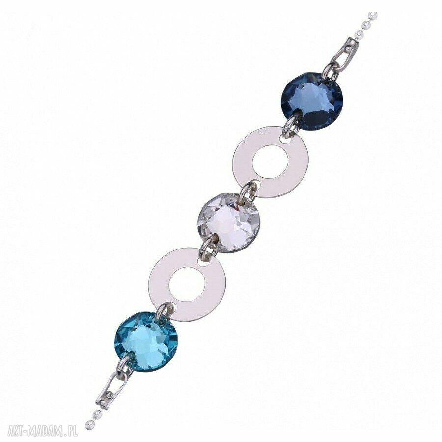 naszyjniki: SREBRNY NASZYJNIK Z KARMAMI I KRYSZTAŁAMI SWAROVSKI® CRYSTAL handmade