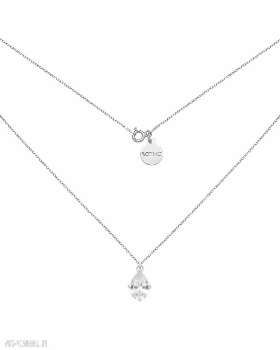 Srebrny naszyjnik z kryształem SOTHO - srebro 925