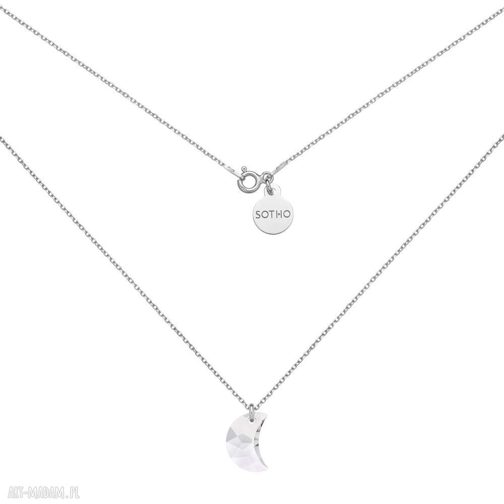 Srebrny naszyjnik z księżycem SWAROVSKI Crystal - srebro 925