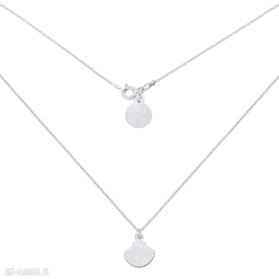 Srebrny naszyjnik srebro blogerski muszelka modowy