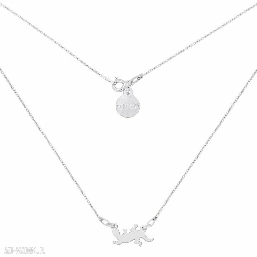 Srebrny naszyjnik salamandrĄ jaszczurka srebro