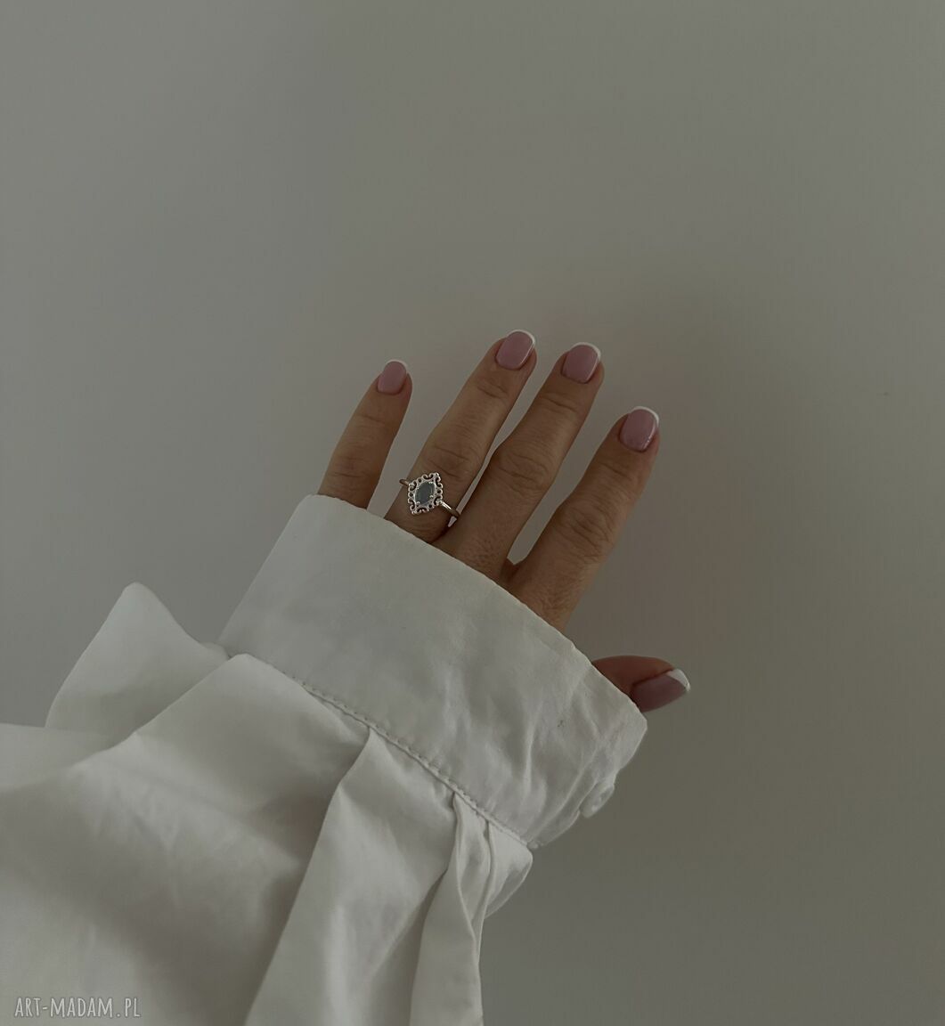 pierścionki: Srebrny pierścionek z agatem autorskie