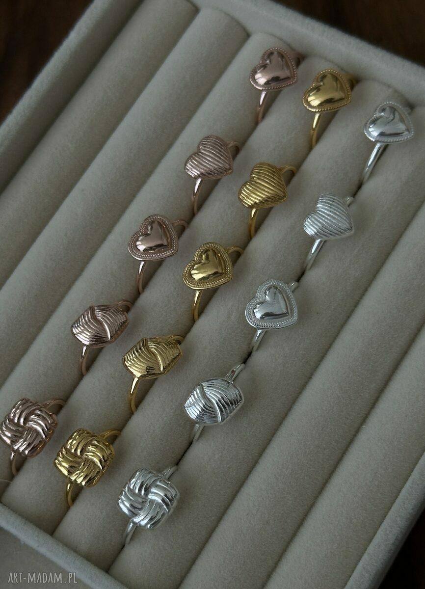 pierścionki: Srebrny pierścionek z retro kwadratem Ręczne wykonanie