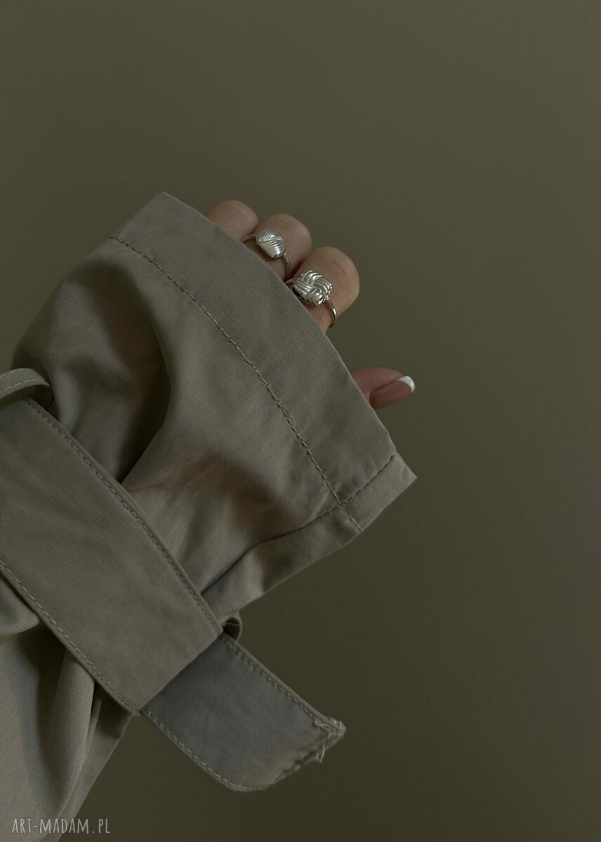 pierścionki: Srebrny pierścionek z retro kwadratem Ręczne wykonanie