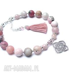 boho antique pink - bransoletka