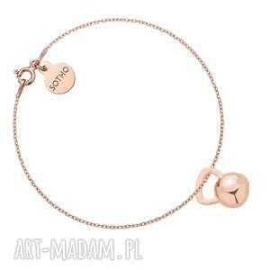 bransoletka z różowego złota z kettlebell - pozłanace