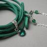 zielone naszyjniki swarovski choker 2 w 1 - emerald