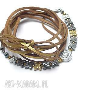 choker 2 w 1 silver-gold - naszyjnik katia i krokodyl