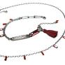 naszyjniki choker /cyrkonie - red magma/