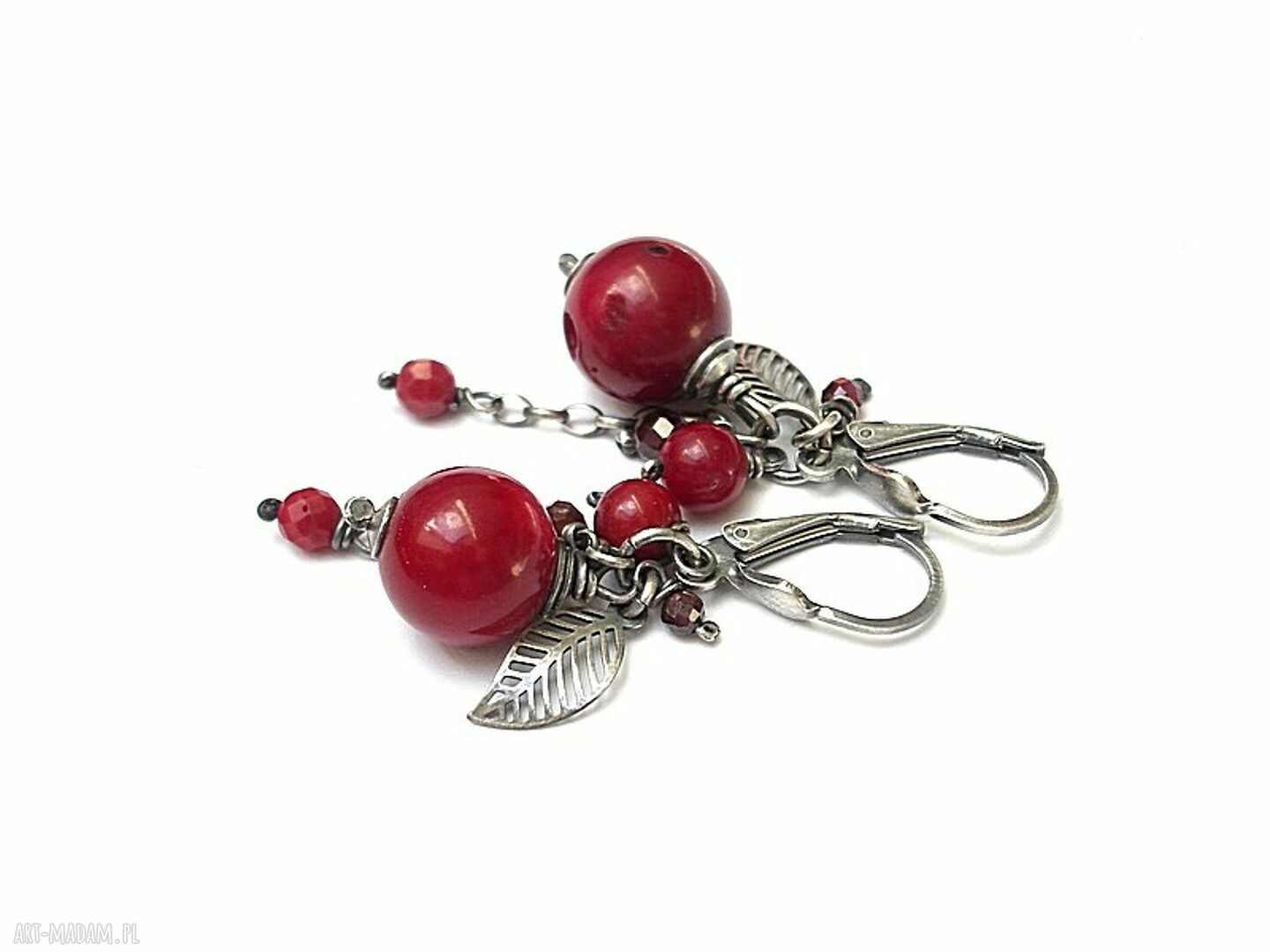 kolczyki: Czeresienki kolczyki HandMade