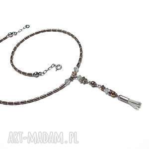 hematite line - brown-grey -choker katia i krokodyl