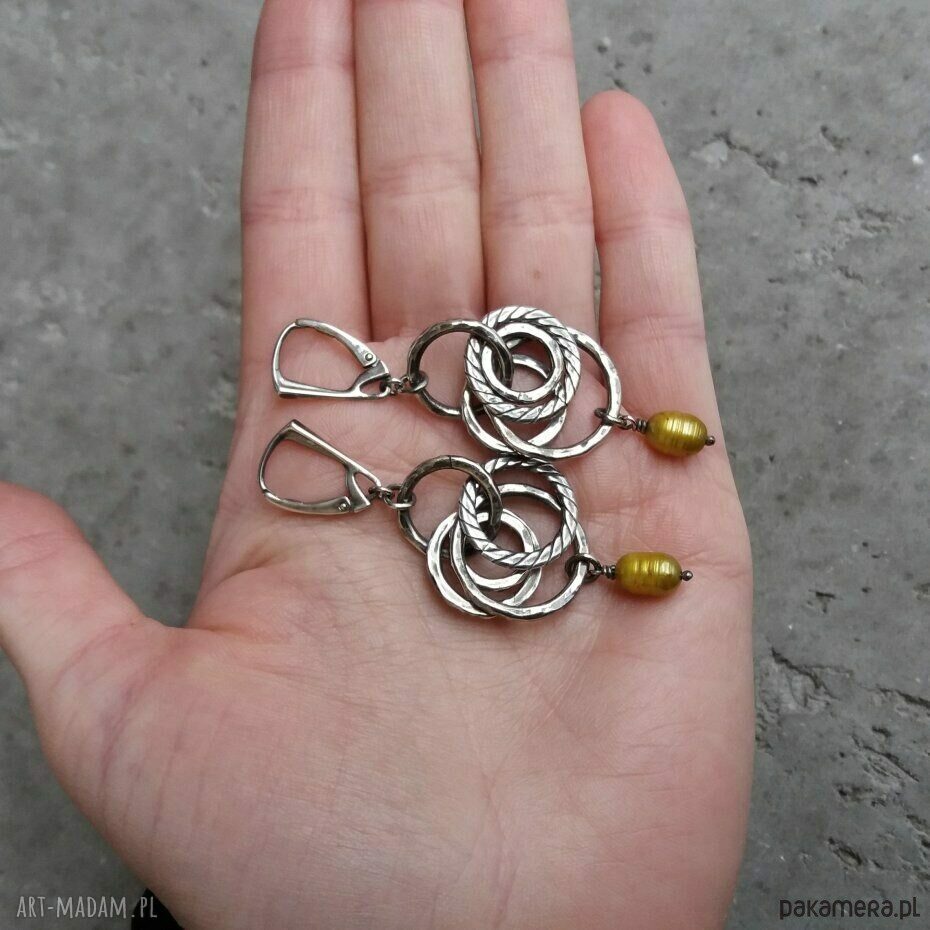 komplety: SREBRO I BAROKOWE PERŁY KOMPLET. autorskie