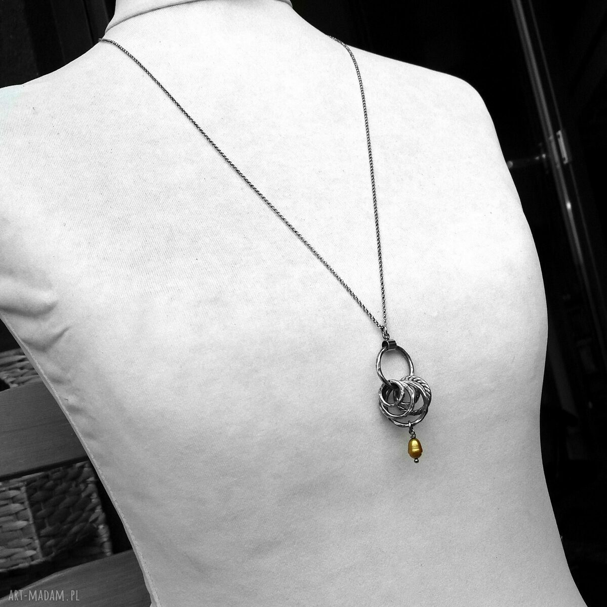 komplety: SREBRO I BAROKOWE PERŁY KOMPLET. autorskie