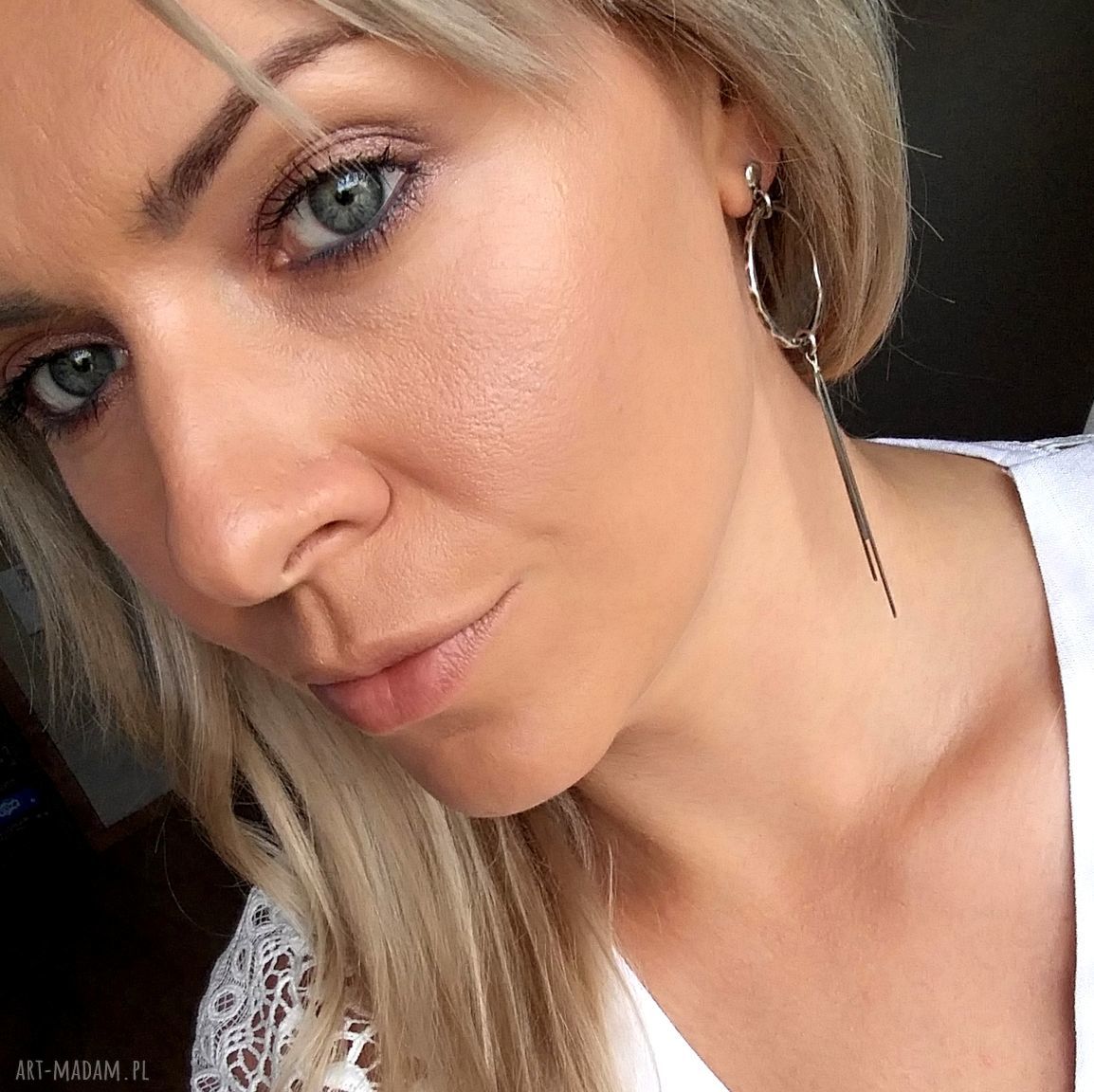 kolczyki: Srebro kolczyki żmijki i koła. ręcznie zrobione