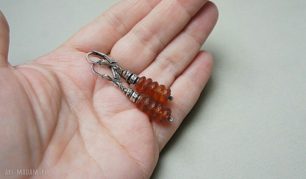 kolczyki: Bursztynowe gąsienice vol. 2 kolczyki ręcznie robione