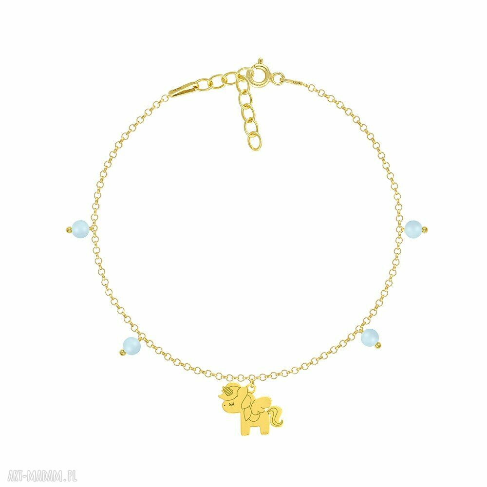 Bransoletka jednorożcem perełkami swarovskiego for kids little