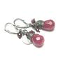 gustowne kolczyki srebro ruby -